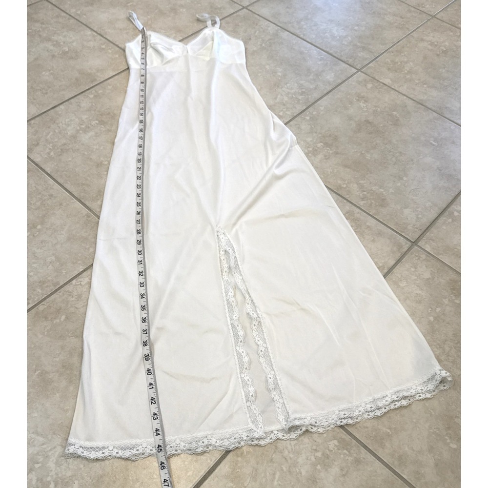 Vintage Sears "The Doesn't Slip" Formal Maxi Slip - Size 32 Small Lace Trim - Picture 3 of 8